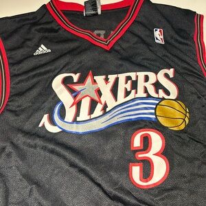 Black Allen Iverson 76ers jersey